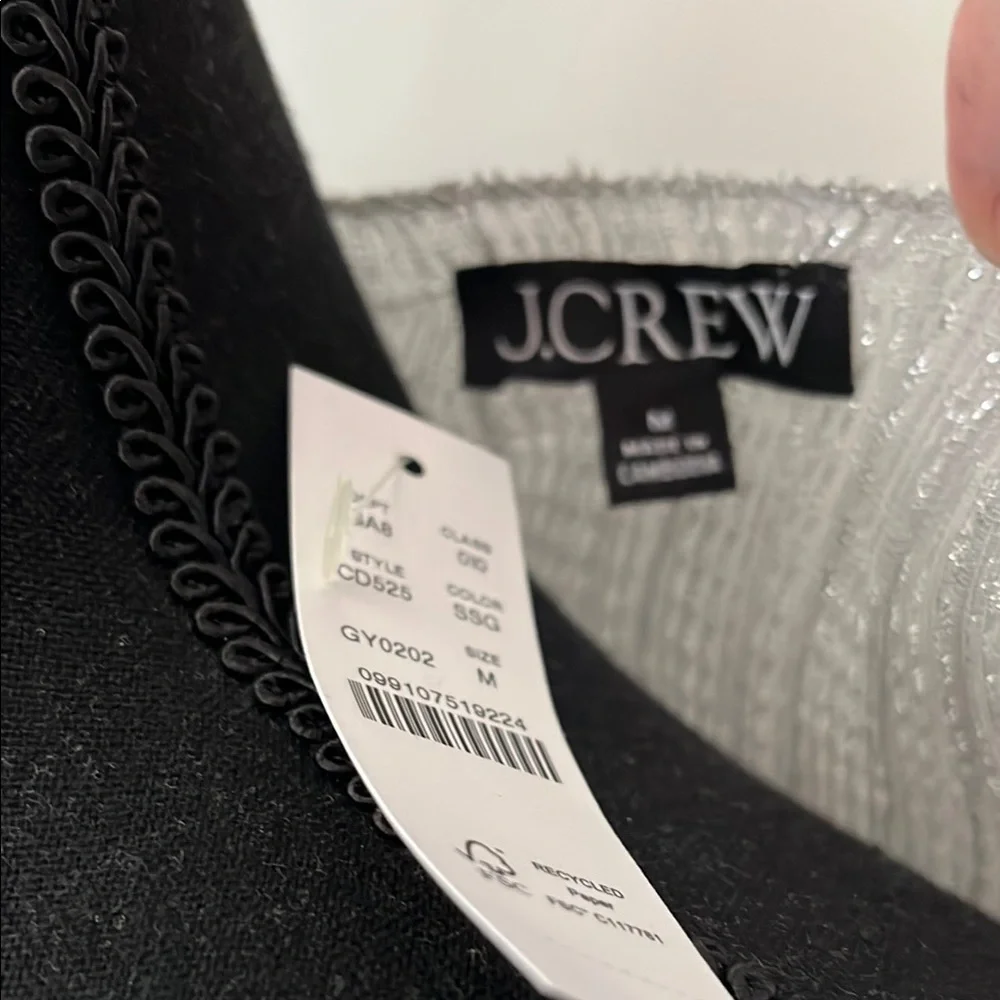 J. Crew Silver Metallic Blouse - Picture 6 of 7